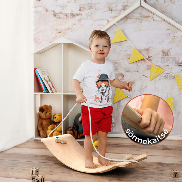 Montessori tasakaalulaud lastele sõrmekaitsega